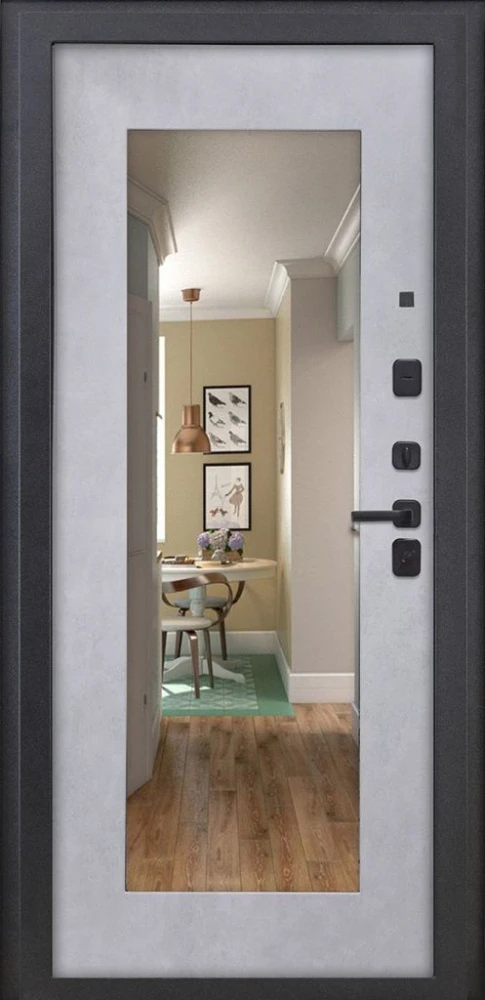 Входная дверь ДвериПРО L Термо ФЛЗ-603 Бетон снежный DPRO204775 внутренняя сторона