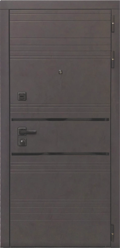 Входная дверь ДвериПРО Л-43 Экошпон СБ-3 (16мм, Капучино) DPRO228078 внешняя сторона